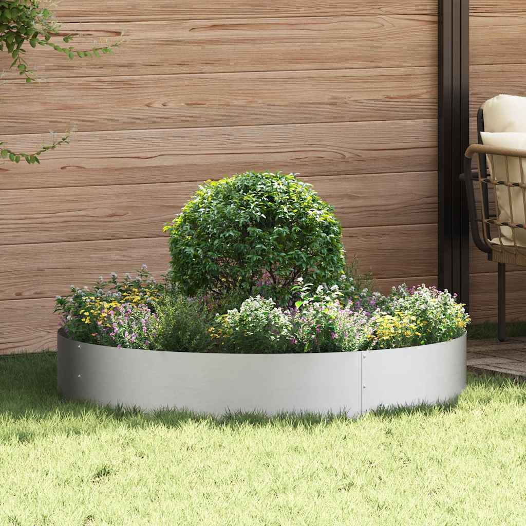 Gartenblumentopf Silber 120 x 120 x 20 cm Verzinkter Stahl